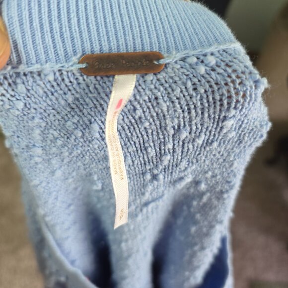 Free People Found My Friend Pullover Crystal Sky Blue S - Picture 4 of 4